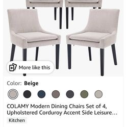 COLAMY Modern Dining Chairs Set of 2