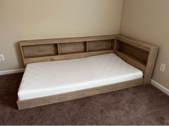 Toddler twin bed frame and new mattress