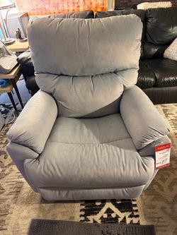 Brand New Lazy-Boy TROUPER Blue Micro Fiber Manual Rocker