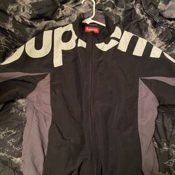 Supreme Shoulder Logo Track Jacket Black