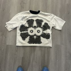 White And Black Flower Shirt 