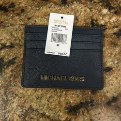 Michael KORS Jet Set Travel Leather LG Card Holder 