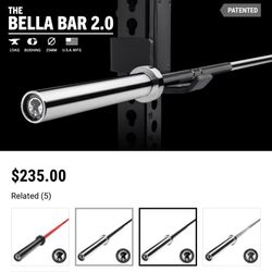 The Bella Bar 2.0 - E-Coat Barbell women 15 Kg