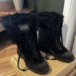 Coach Fur Winter  Boots (size 8)
