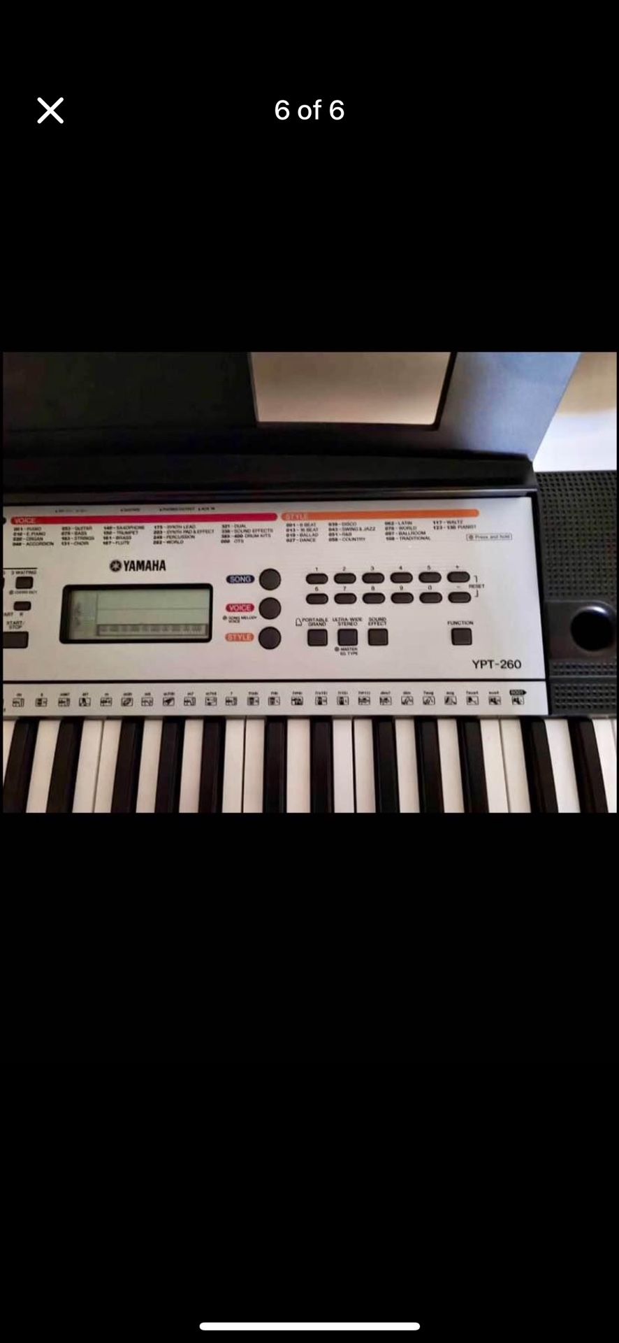 Yamaha YPT260 Keyboard With Stand