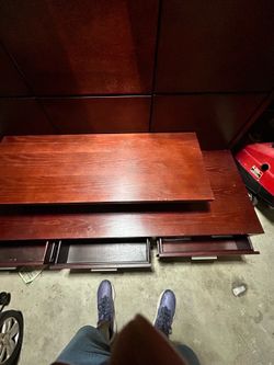Cherry Wood TV Entertainment Center