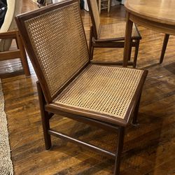 Vintage Cane Dining Chairs Set of 4