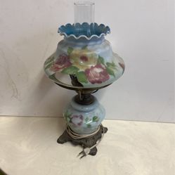 Electrified Antique Oil Lamp