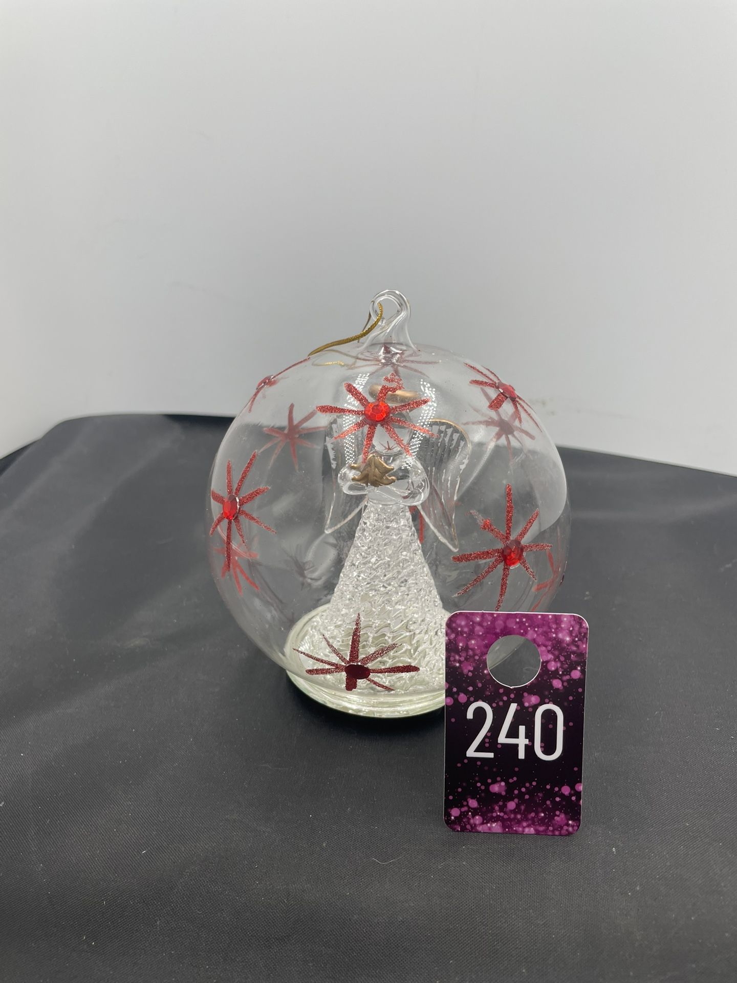 Angel In Glass Ball Ornament Untested