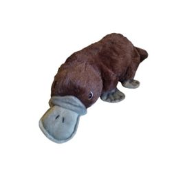 Wild Republic Realistic Brown Duck Billed Platypus Beanie stuffed animal Plush with hard eyes  - 17.5inches