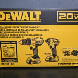 DEWALT 20V MAX Drill and Impact Driver Combo Kit (New Sealed)