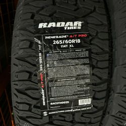 265/60/18 Radar All Terrain Tires