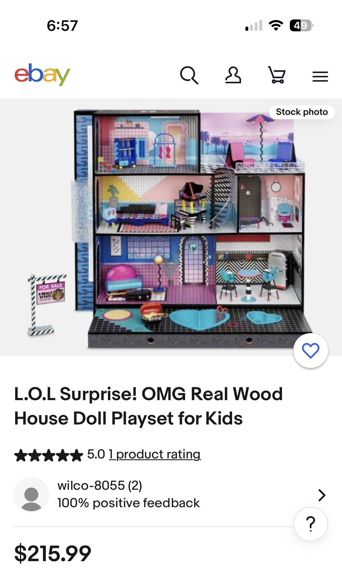 Toys L.O.L Surprise! OMG Real Wood House Doll Playset for Kids