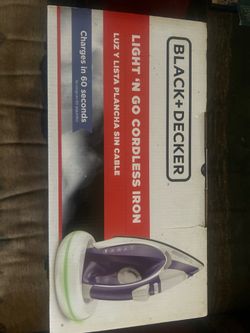 Black And Decker cordless iron.