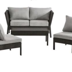 Patio set chairs Ayden Park 4pc Conversation Set