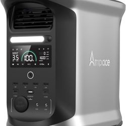 AMPACE Andes 1500 Power Station 2400W(Surge 3600W) Solar Generator, 1462Wh Solar Power Station, 1800W A-Boost Fast Charging, APP Control, Emergency Po