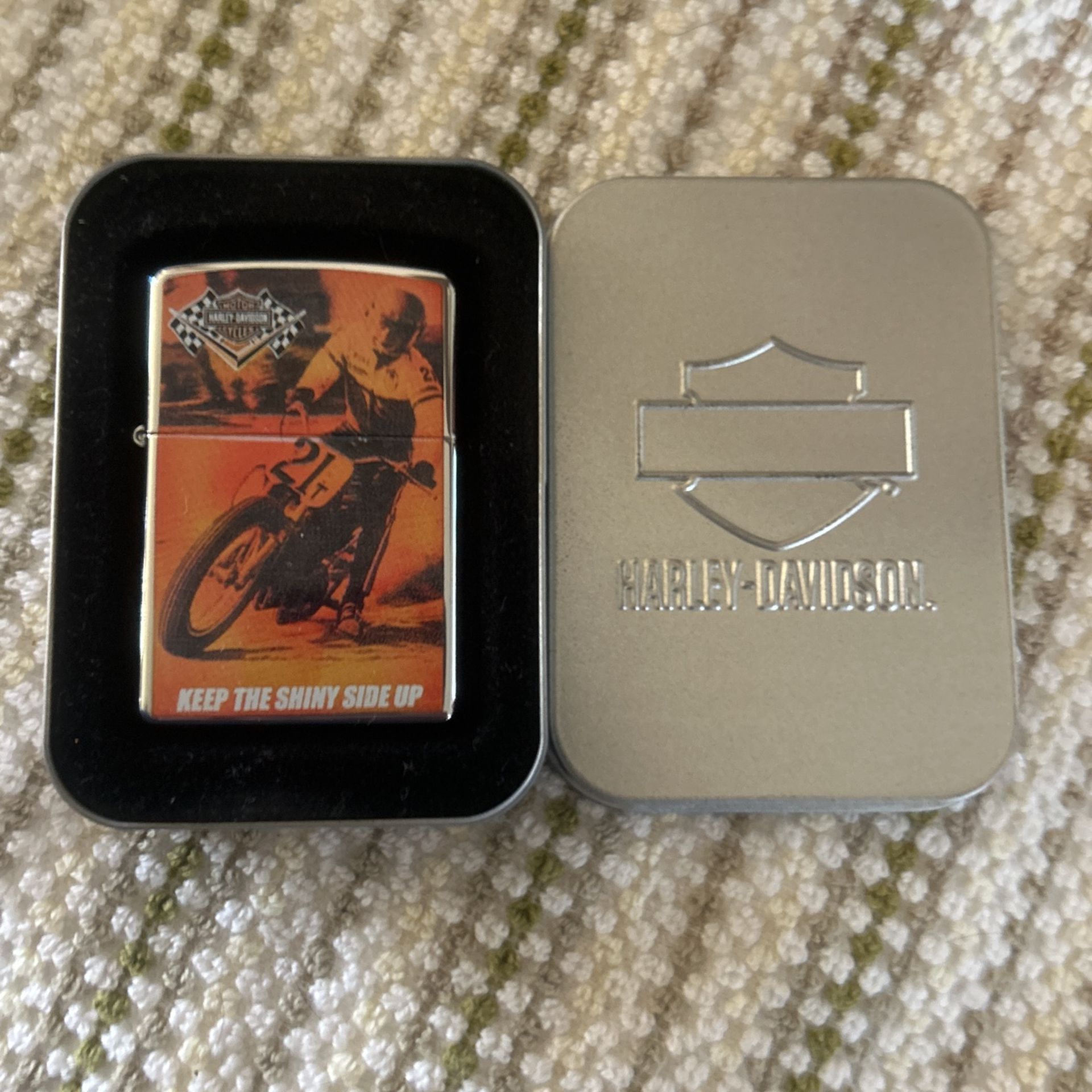 Harley Davidson, Zippo lighter, Keep the Shiny Side Up