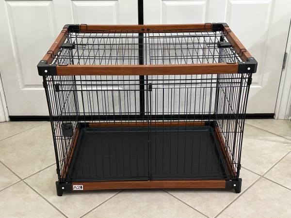 Brand New XL 38” Dog Crate Kennel Cage Wood & Metal Sliding Double Doors