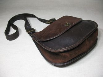 Vintage Coach Crescent Berkley Suede Bag Grabtan Leather