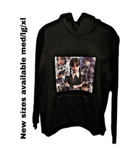 New Wednesday, Addams Hoodie Also Have Larger Sizes Sizes Availability On Picture Also Have Plus Size