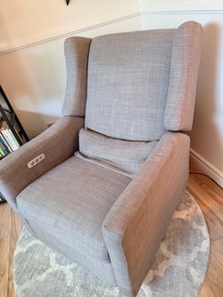 Power Recliner Chair Light Gray Fabric for Sale!