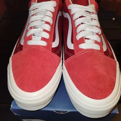 Vans LX Skool Suede Red size 13