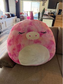 24" Squishmallows Pink Tie-Dye Unicorn Plush