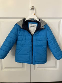 Carter’s Blue Puffer Winter Warm Coat jacket Fleece  Size 4T Boys