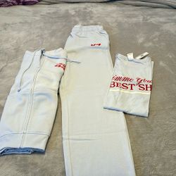 Nice New Small Pink Sweat Suit Set For $50