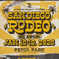 San Diego Rodeo Saturday 6 Section 201 $140 Each 