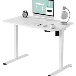 White Adjustable Standing Desk