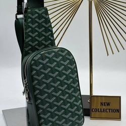 Green Men's Crossbody Bag 
