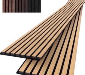 Bulk Lot: 98 Boxes Acoustic Wood Slat Wall Panels (1,620 Sq Ft) - Natural Oak Slats