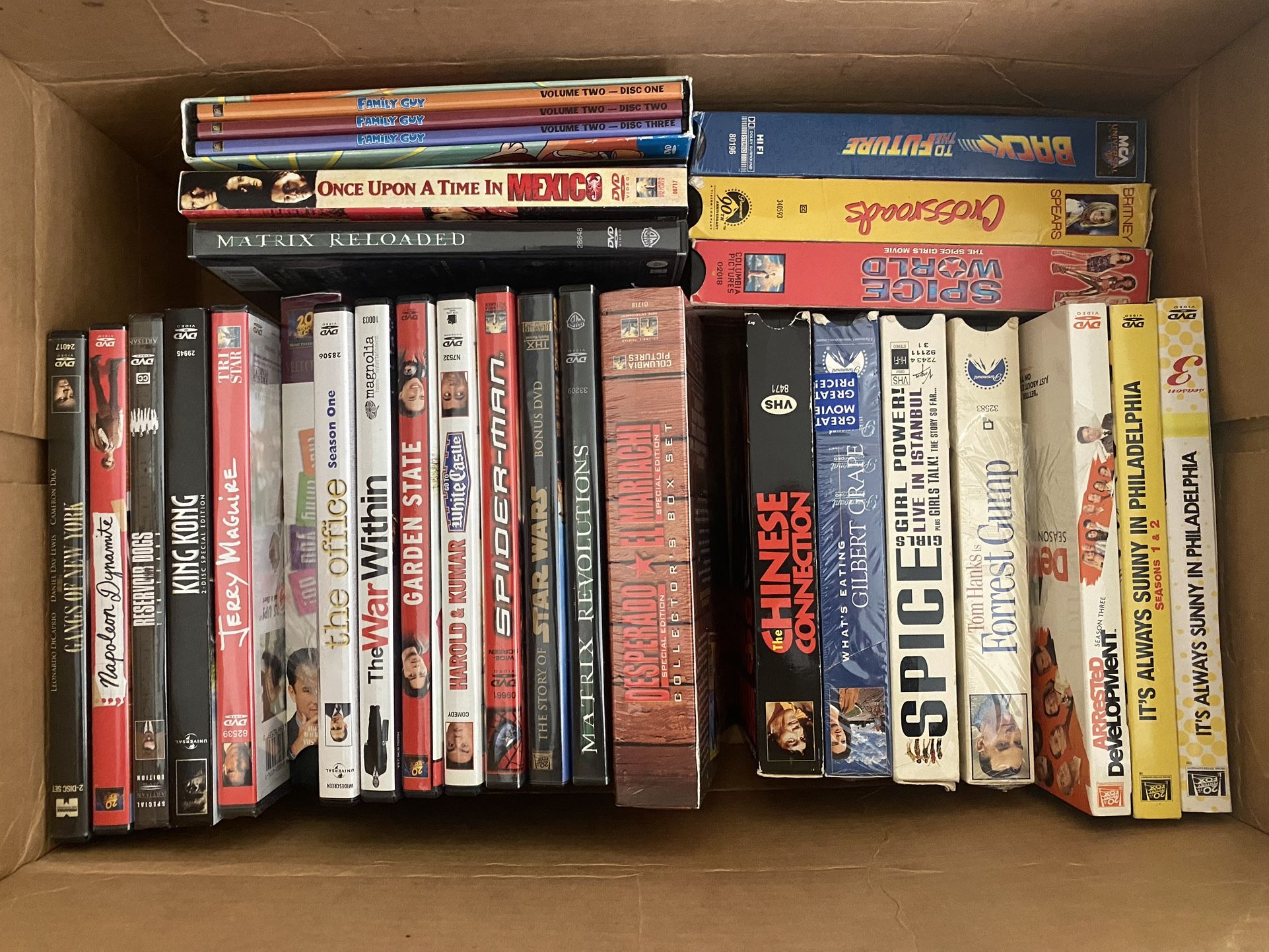Standard DVDs & VHS Tapes