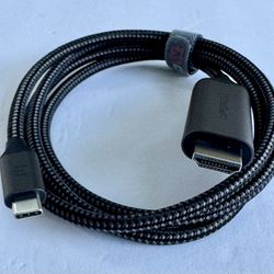 USB C to HDMI Cable（6FT）, [4K, High-Speed] USB Type C to HDMI Cable for Home Office, [Thunderbolt 3/4 Compatible] for Chromebook,for MacBook Pro/Air 2