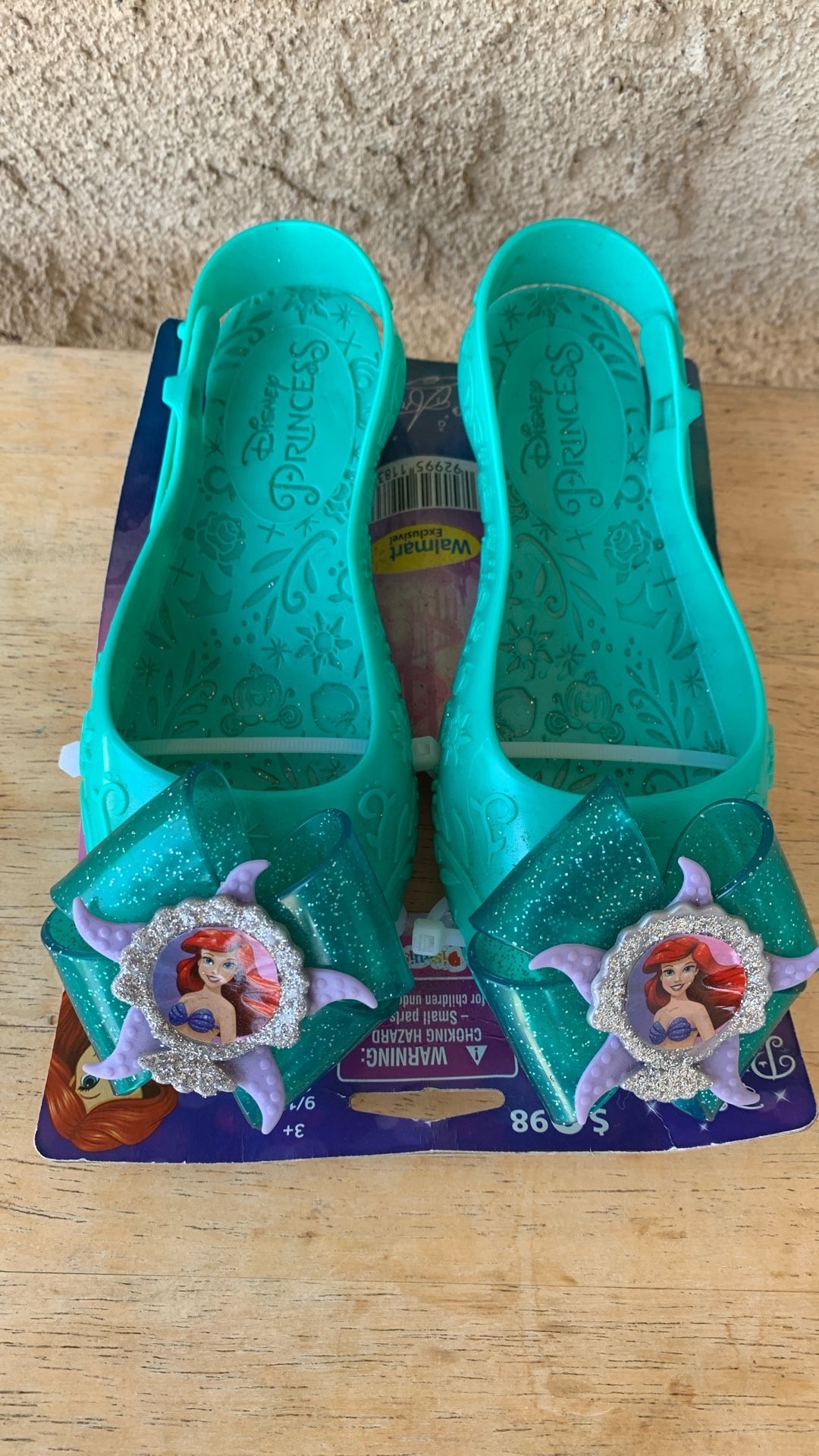 DISNEY LITTLE MERMAID GIRLS DRESS UP SHOES GREAT FOR BIRTHDAY GIFT OR JUST TO GIVE AWAY