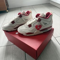 Size 10 women/men 8.5 Jordan 4 Valentines Day