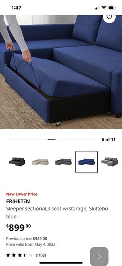 Sofa Friheten Sleeper Sectional 3 Seat