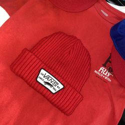 Vans Beanie, Red/white/black, One Size, Fits All