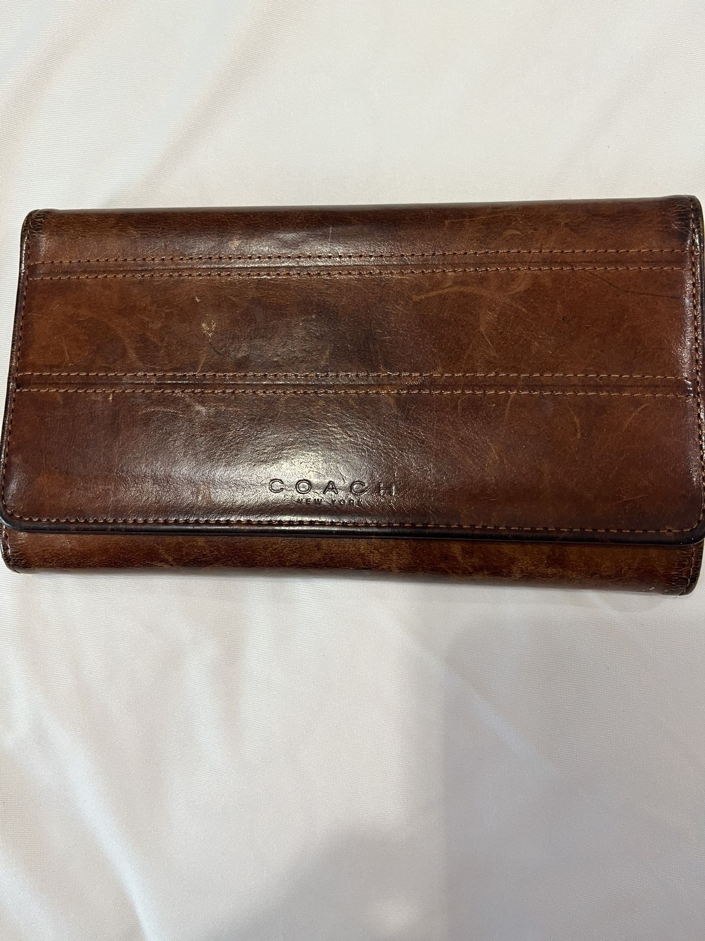 Lether Coach Wallet Vintage