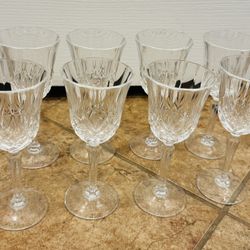 Garanti Cristol de France Set of 8 6” Wine Glasses 5 Oz - No Chips or Breaks $20