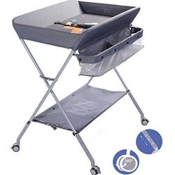 EGREE Baby Portable Folding Diaper Changing Station with Wheels,