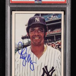 Rudy May Signed 1975 SSPC #427 (PSA)