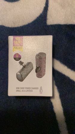 Power charger mini shiny charger for phone Portable bank new sealed plug and play small as lipstick