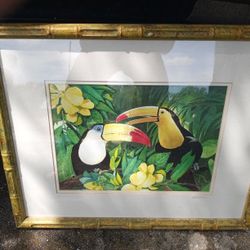 Beautiful Tropical Painting, TUCAN BIRDS, 