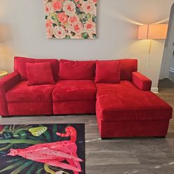 Red Couch/sofa No Pets . Less Than 1 Year Macy's