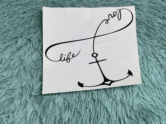 Life and Love Infinity Anchor Decal 