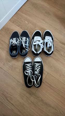 3 Pairs Vans and Converse Sneakers Bundle