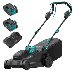 18” Electric Self-propelled 40V 2 x 4.0Ah Battery Lawn Mower Cordless Brushless grass