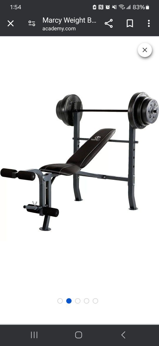 workout bench with weights